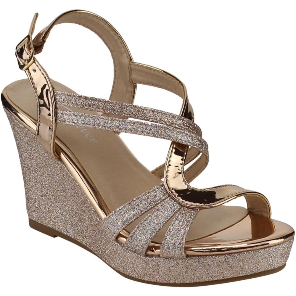 Strappy Wedge Heels